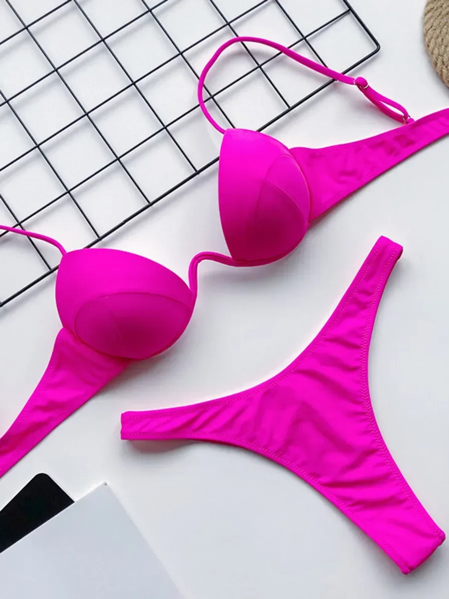 Underwire Bra Padded - Sexy V-bar Reggiseno con ferretto Coppa